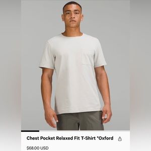 Men’s Lululemon Black Pocket T-Shirt, size M